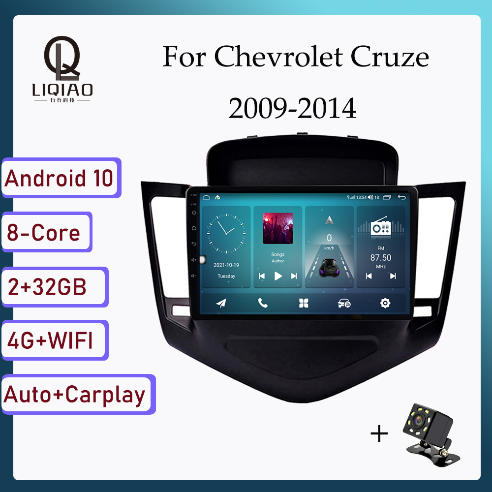 Chevrolet Cruze 2009-2014 용 Carplay 자동 차량용 라디오 안드로이드 Car Multimedia DVD 플레이어 헤드 유닛 GPS Navi DSP BT Bluetooth FM AM